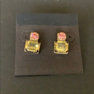 Citrine and pink earrings